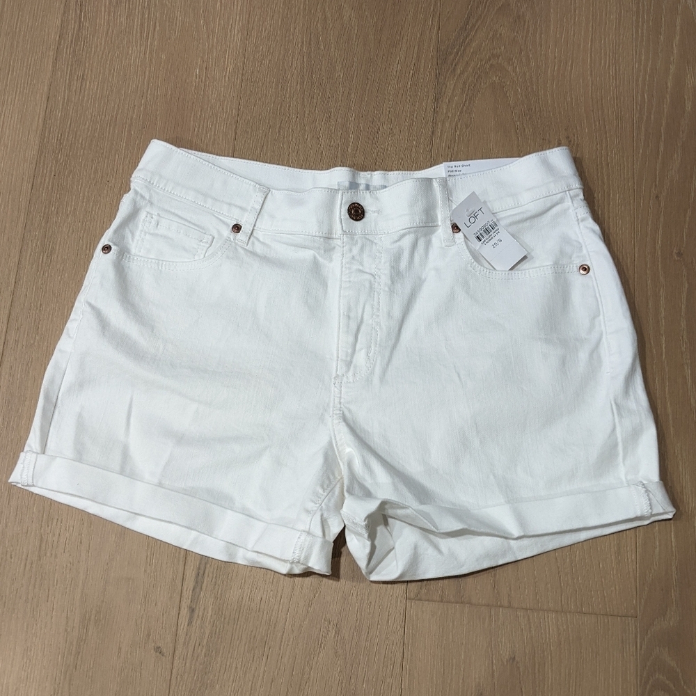 Loft white Jean shorts